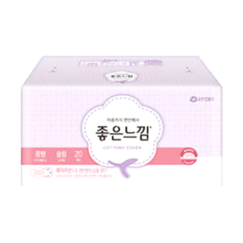 유한킴벌리 좋은느낌 슬림 날개 중형 20매