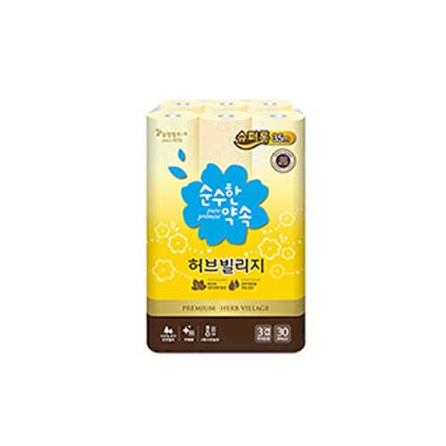삼정펄프 순수한약속 허브빌리지 3겹 35m 30롤