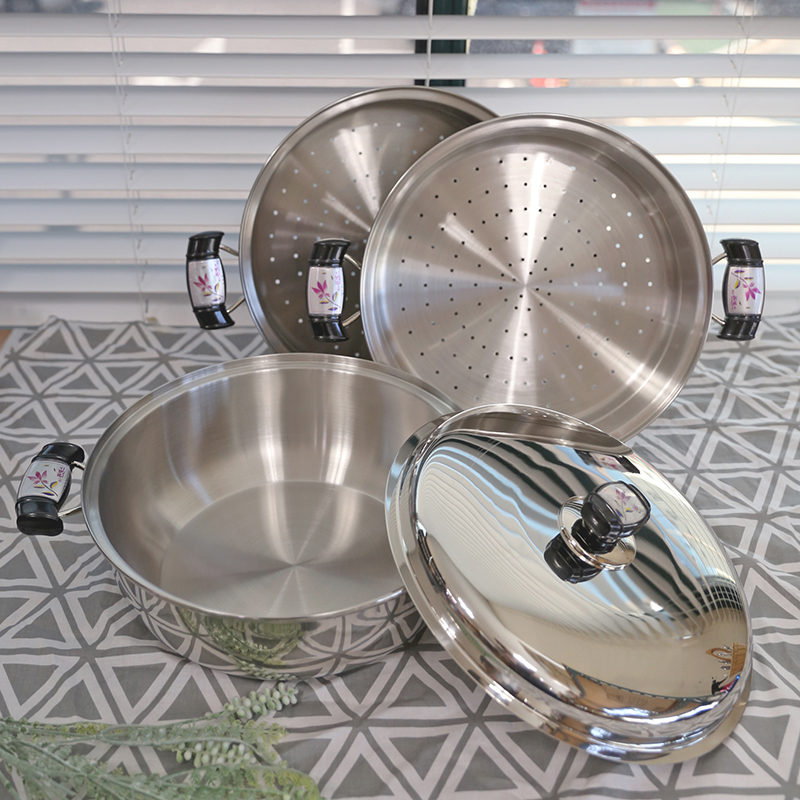 Kitchen flower induction stainless steaming pot ho