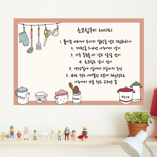 아트박스 꾸밈 iw119-아기자기주방소품 칠판시트 칠판스티커