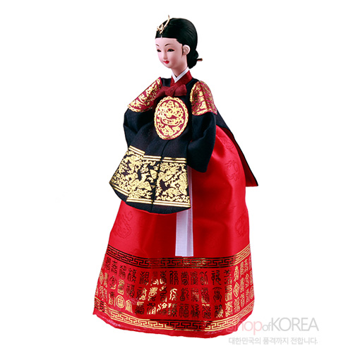 한복인형-귀부인 적색치마
