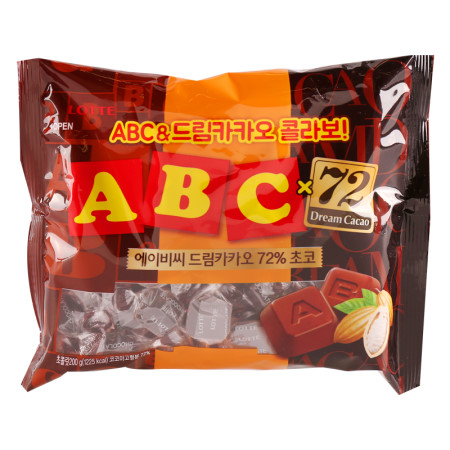 롯데웰푸드 롯데웰푸드 ABC 초콜릿 드림카카오72% 200g