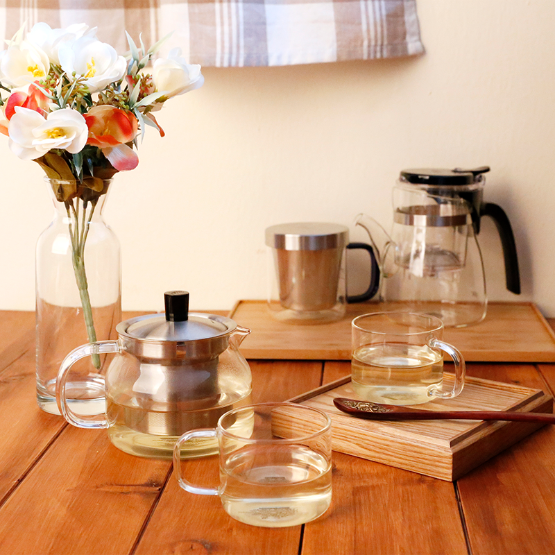 Kitchen flower stain teapot barley tea green tea s