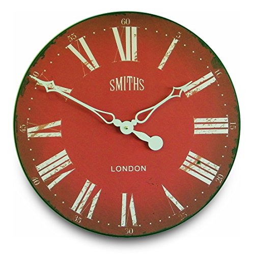 Roger Lascelles Clocks GAL/SMITHS/RED Wall Clock Large Red - 네이버쇼핑 Roger Lascelles Clocks GAL/SMITHS/RED Wall Clock Large Red - 네이버쇼핑