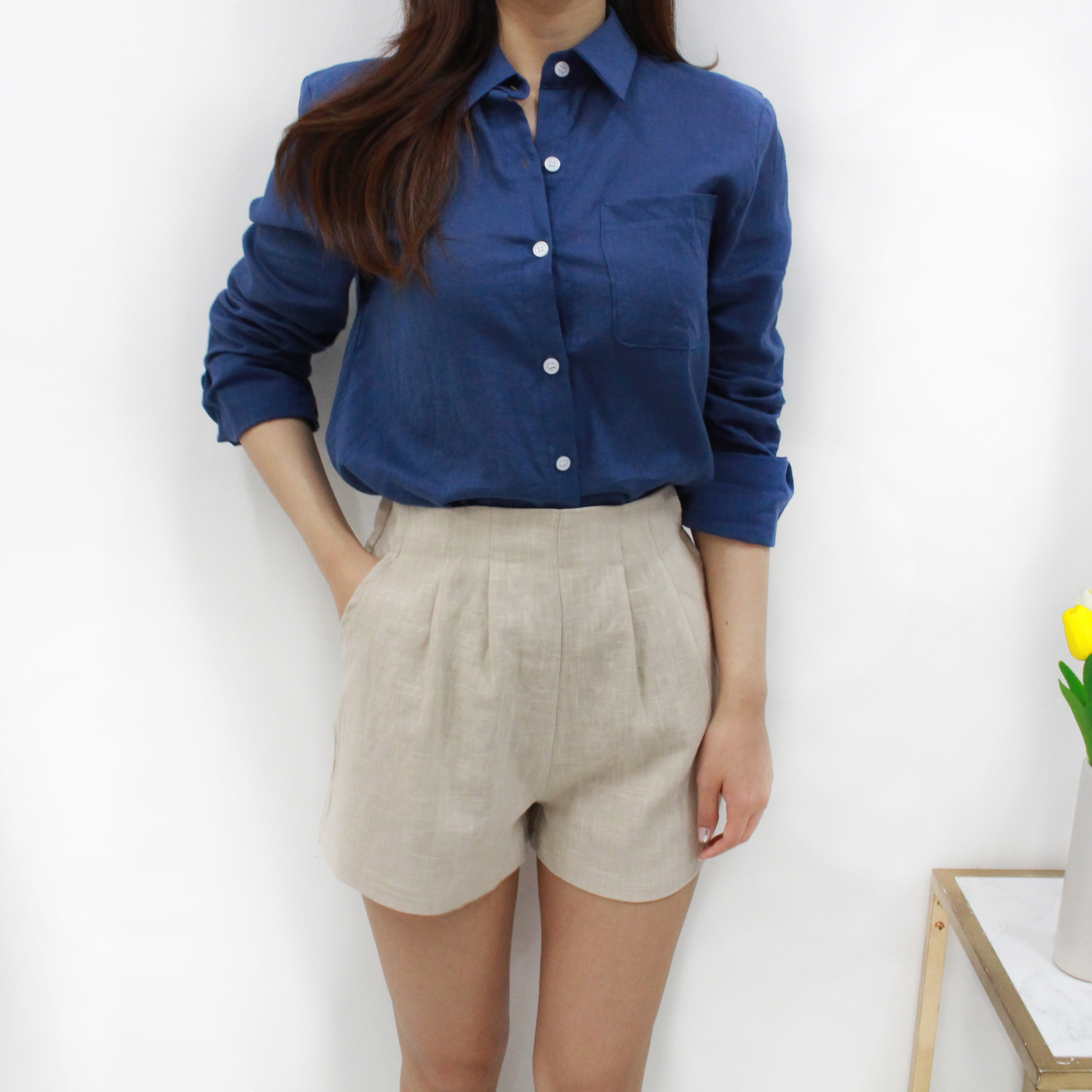 NEW FASHION LADY GIRL Blouse Summer Daily Linen Sh