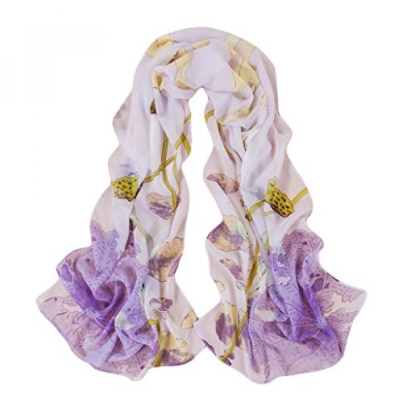 Reversible 프리미엄 Chiffon Lotus Flower Pattern Sheer Voile 숄 Womens Clothes 액세서리 스카프 구매대 - 네이버쇼핑