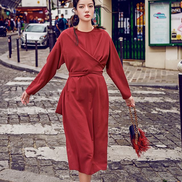 New Women Dress L361 Autumnal Lace Flower Dress