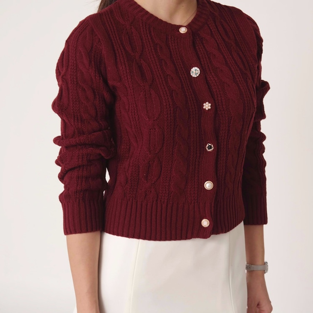 Winter flare check Long skirt Autumn long skirt A 