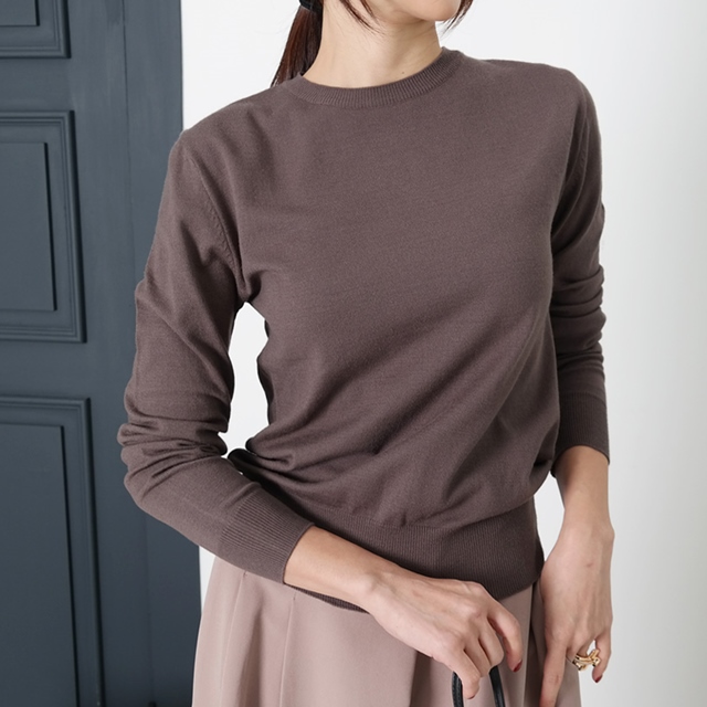 Winter flare check Long skirt Autumn long skirt A 