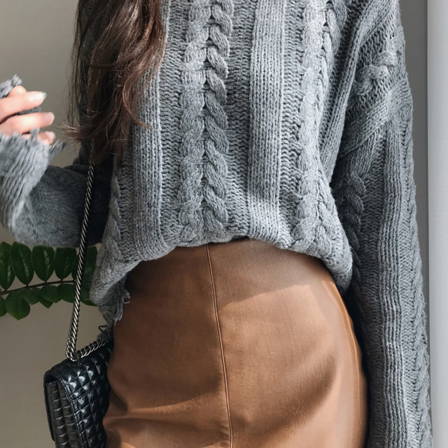 Flower chiffon maxi skirt 2col Winter Coordination