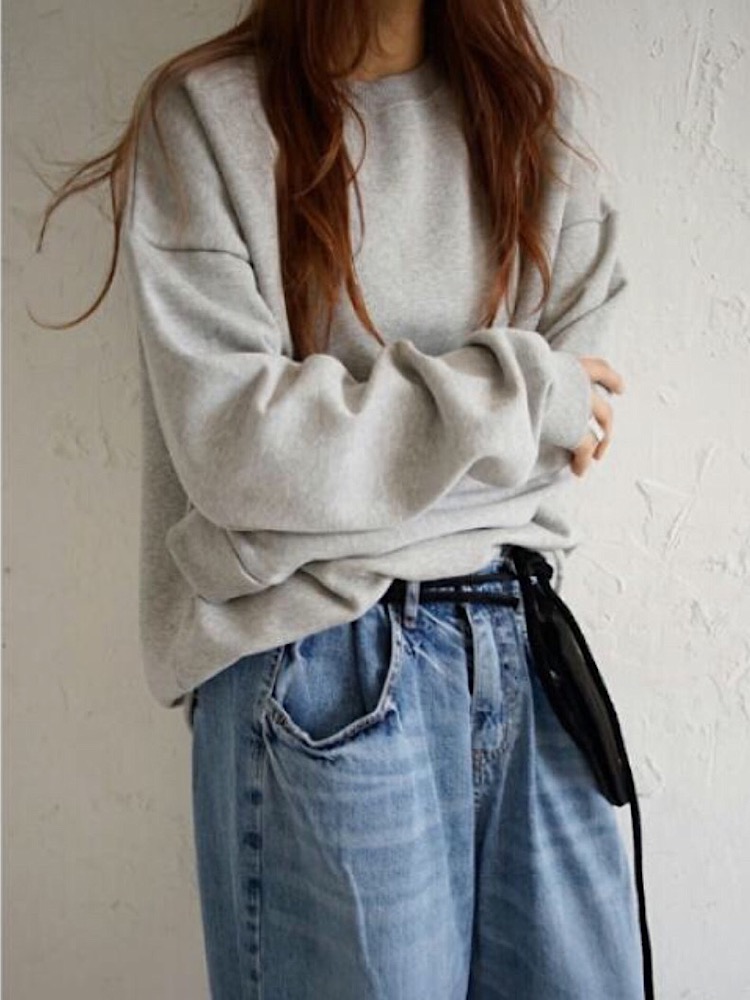 Simple knit long skirt a line Goliath Flare Bendin