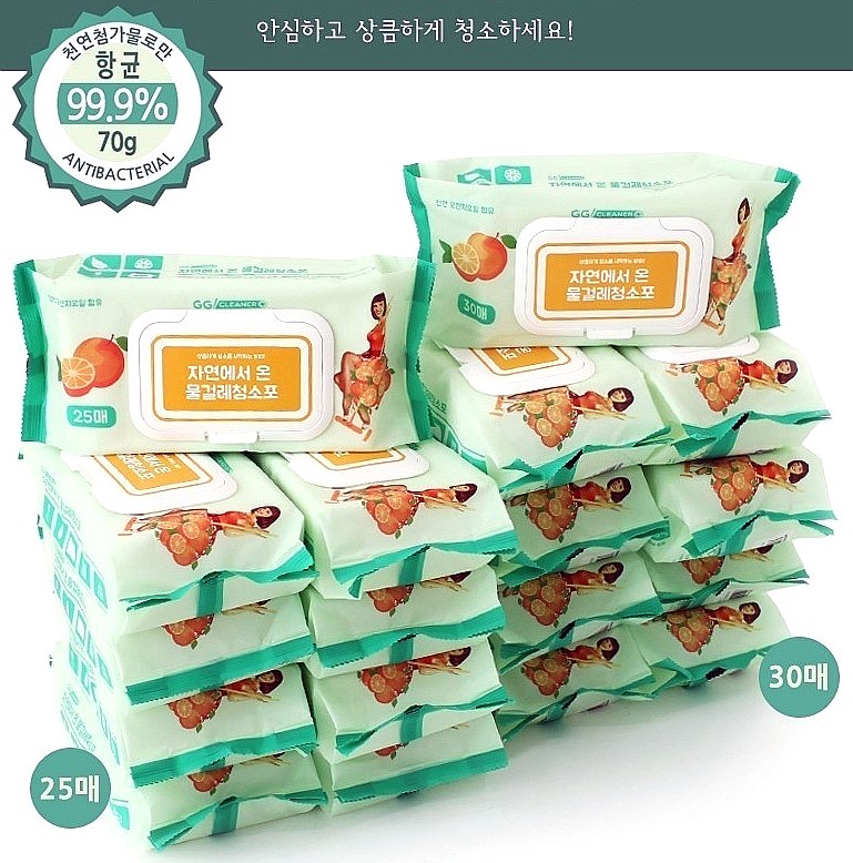 그린텍 자연에서 온 물걸레청소포 대형 30매