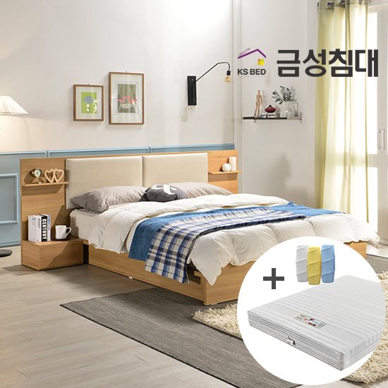 금성침대 PU가죽B3002 평상형침대 Q