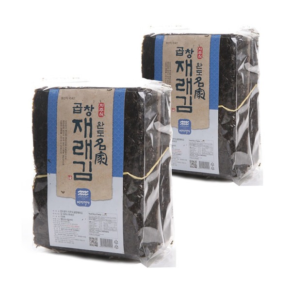 세종물산 완도명가 고급 곱창 재래김 선물세트1호 200개입