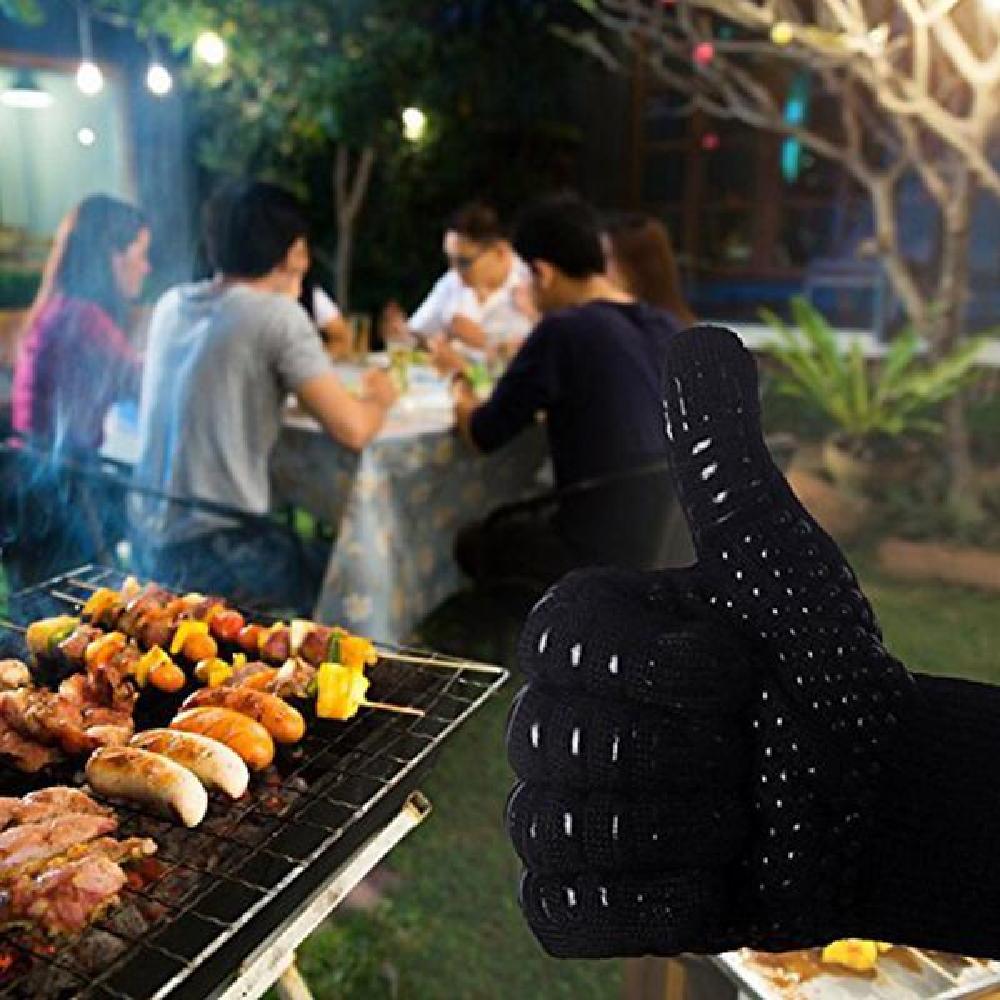 WALFOS 극단 내열성 바베큐 장갑 그릴 장갑 요리 장갑 오븐 미트 주방 베이킹 도구