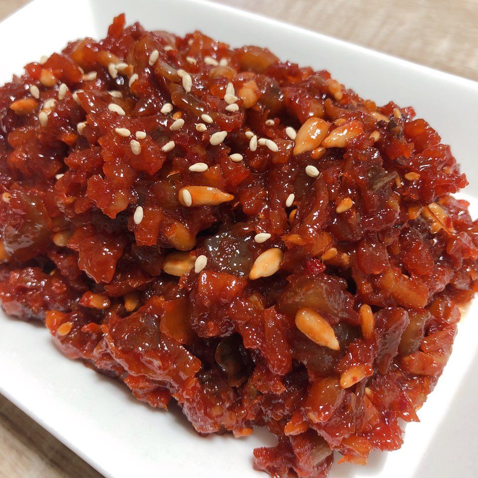 정우네콩잎 비빔오징어젓1kg 반찬가게