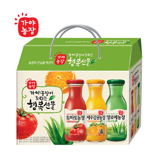 웅진식품 가야농장 행복선물세트 180ml x 12개입