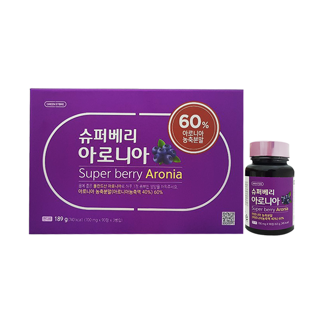그린스토어 슈퍼베리 아로니아 700mg x 90정 x 3개입