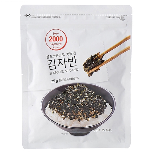 바다원 온리프라이스 함초소금으로 맛을 낸 김자반 75g