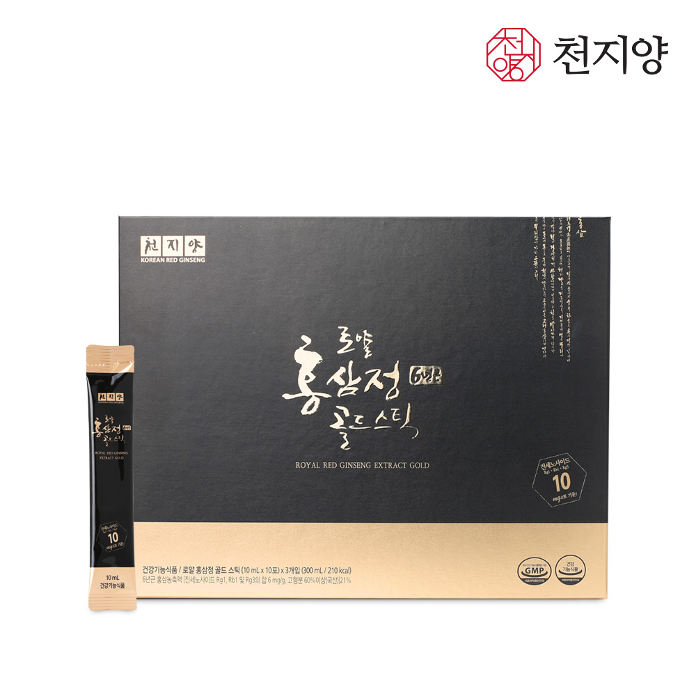 천지양 로얄 홍삼정 골드 스틱 10ml x 10포 x 3개입