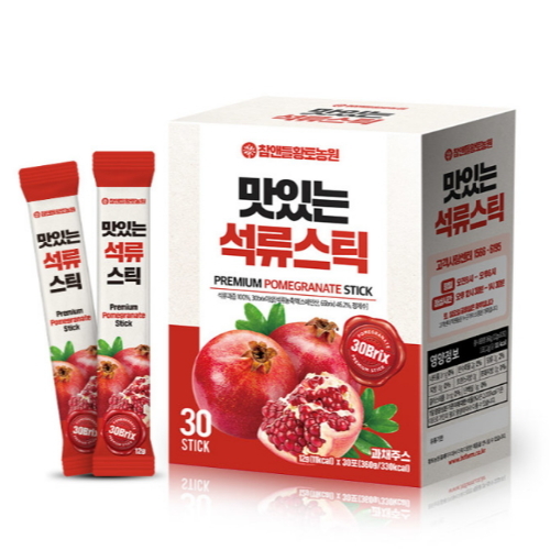 참앤들황토농원 맛있는 100%석류즙 스틱 12g x 30개입