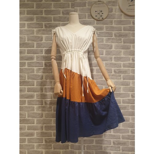 레코브 배색 마 원피스 LK3198OP605V