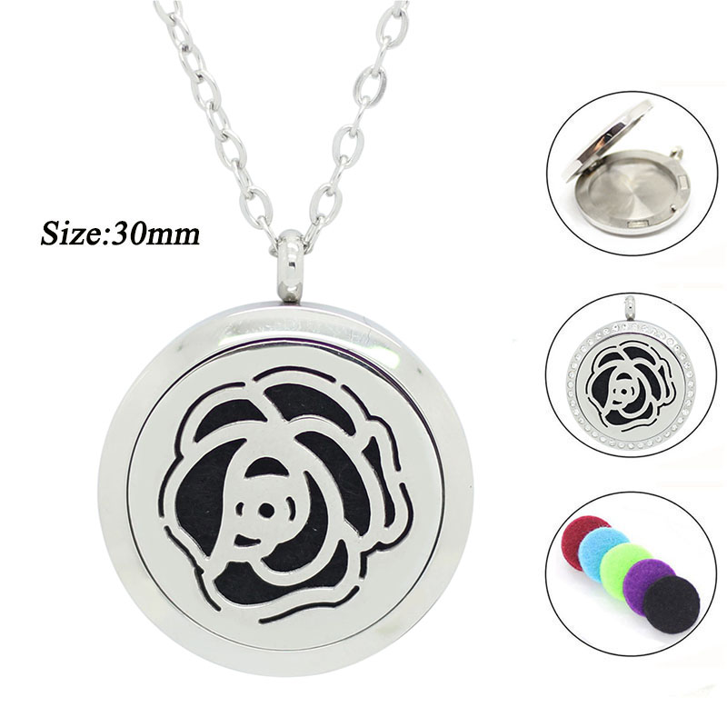 With Chain as Gift 316L stainless steel magnetic Aromatherapy Locket Essential Oil Diffuser Loc - 네이버쇼핑