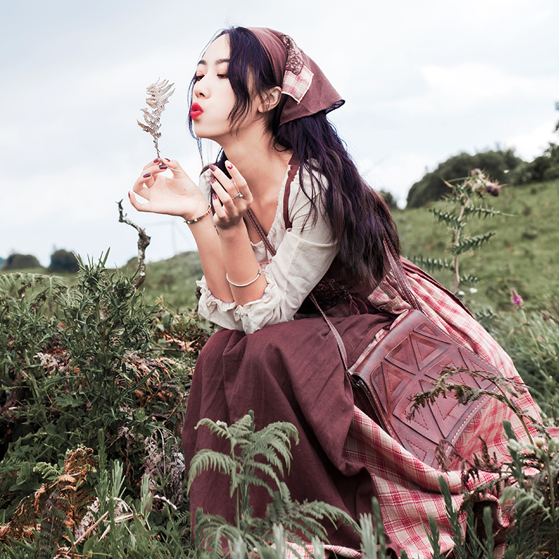 라라리빠 알프스소녀 빈티지 원피스 복고풍 졸업사진컨셉