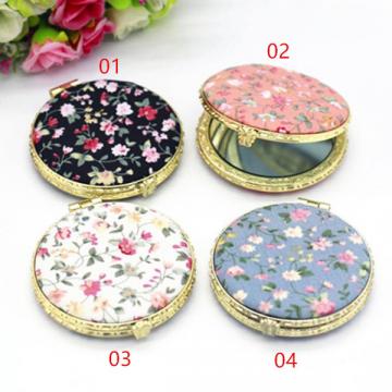 바잉 Makeup Compact Pocket Floral Mirrors Double-side Folding Mirror Hot Partysu Cloth Cover Pri - 네이버쇼핑