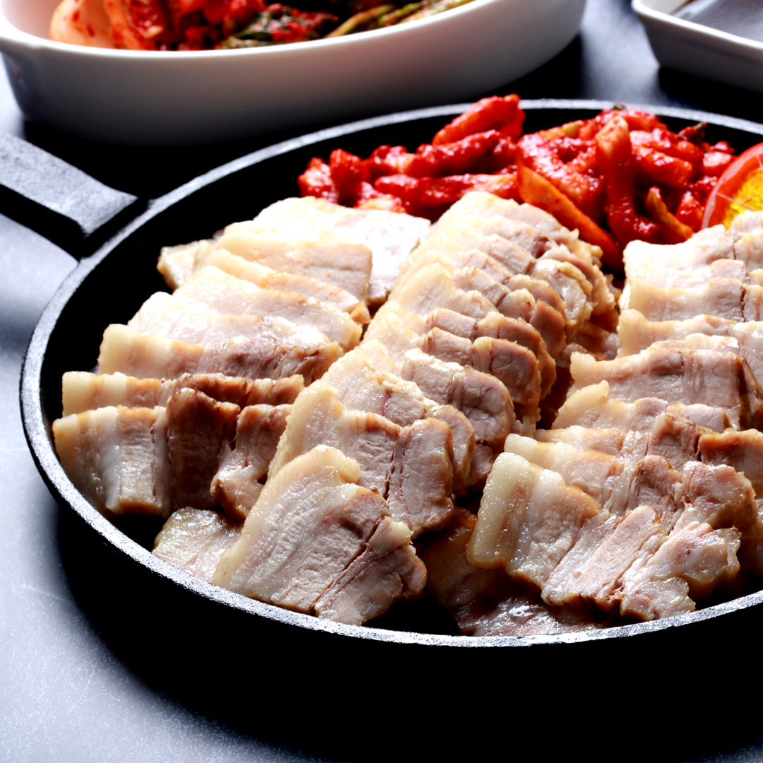 푸드스토어 글램쿡 로스팅 삼겹살 맛있는보쌈 슬라이스 1kg 고기요리 삼겹보쌈 슬라이스 1kg 1개