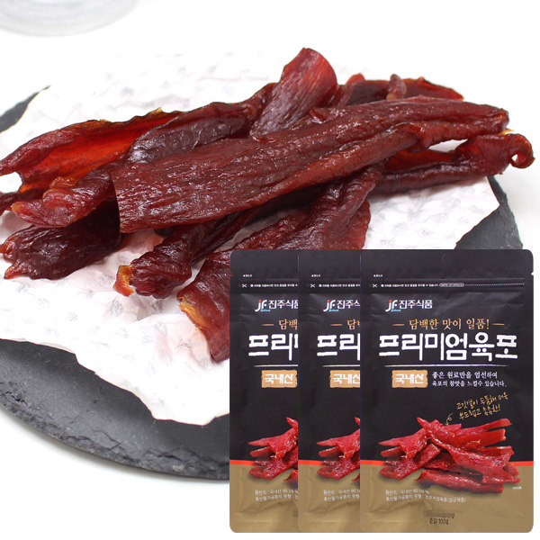 진주식품 진주 프리미엄 육포 100gx3팩 913323