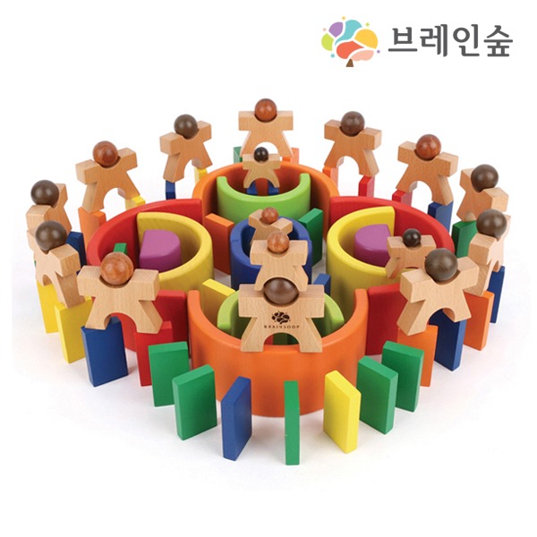 브레인숲 무지개아트 도미노 풀세트