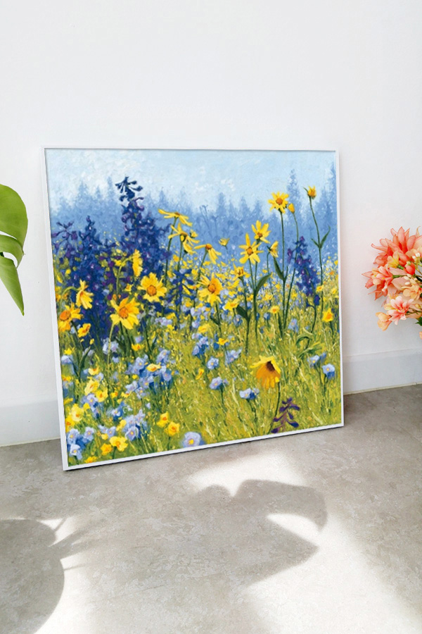 화사한 거실그림 셜리 노박 joyful in july 식탁 현관액자 꽃그림액자 집들이선물