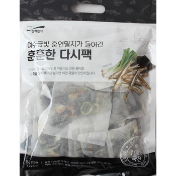 청해명가 여수금빛 훈연멸치가 들어간 훈훈한 다시팩 15g x 15개입