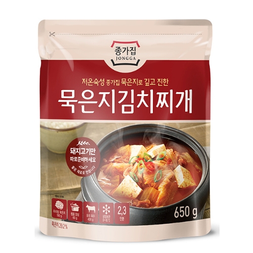 대상 종가 묵은지 김치찌개 650g