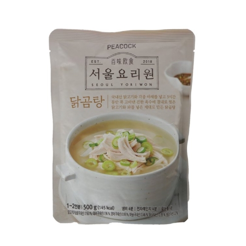 참프레 PEACOCK 서울요리원 닭곰탕 500g
