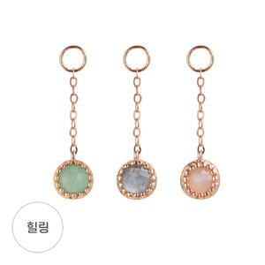 DOROCY 도로시 아트랑 네츄럴 스톤 이어참 펜던트 3type