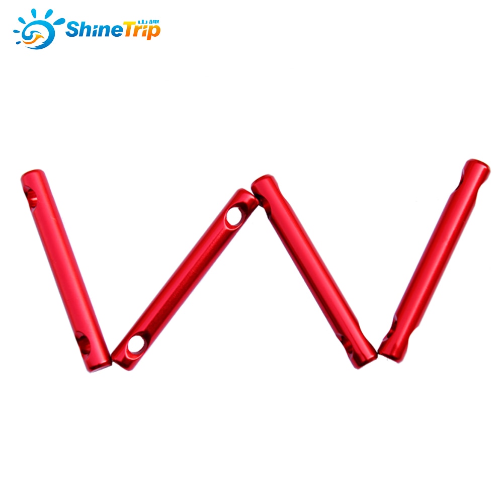 4pcs ShineTrip 야외 캠핑 텐트 쉼터 후크 알루미늄 합금 두 구멍 모양 바람 로프 스토퍼 버클