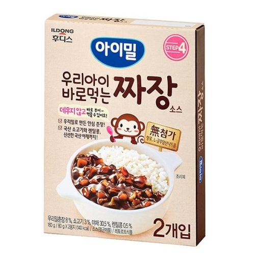일동후디스 아이얌 우리아이 바로먹는 짜장 소스 80g x 2개입