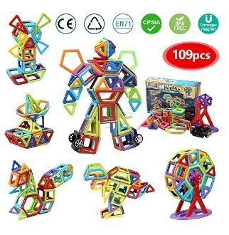 Infinitoo Magnetic Building Blocks 109 Pieces Magnetic Building Blocks Building Set Children Great G - 네이버쇼핑