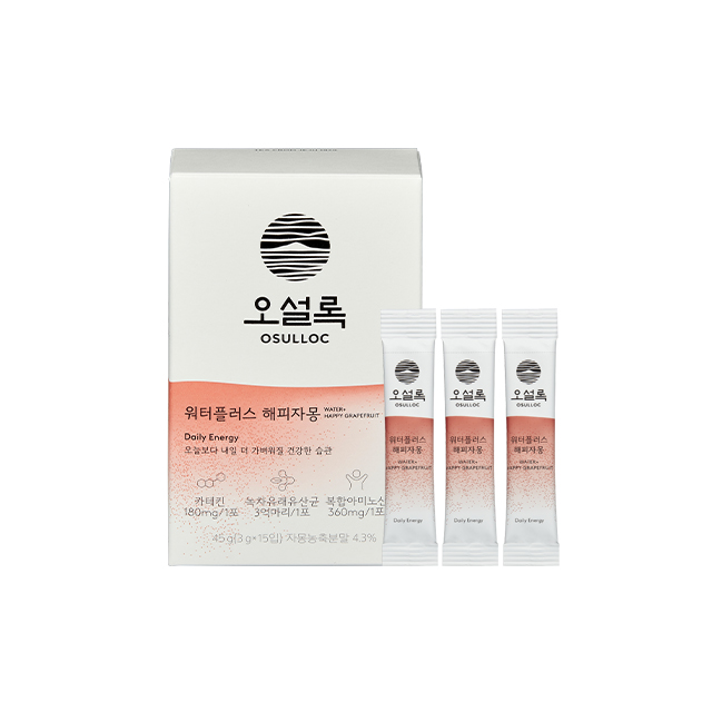 아모레퍼시픽 오설록 워터플러스 해피자몽 3g x 15개입