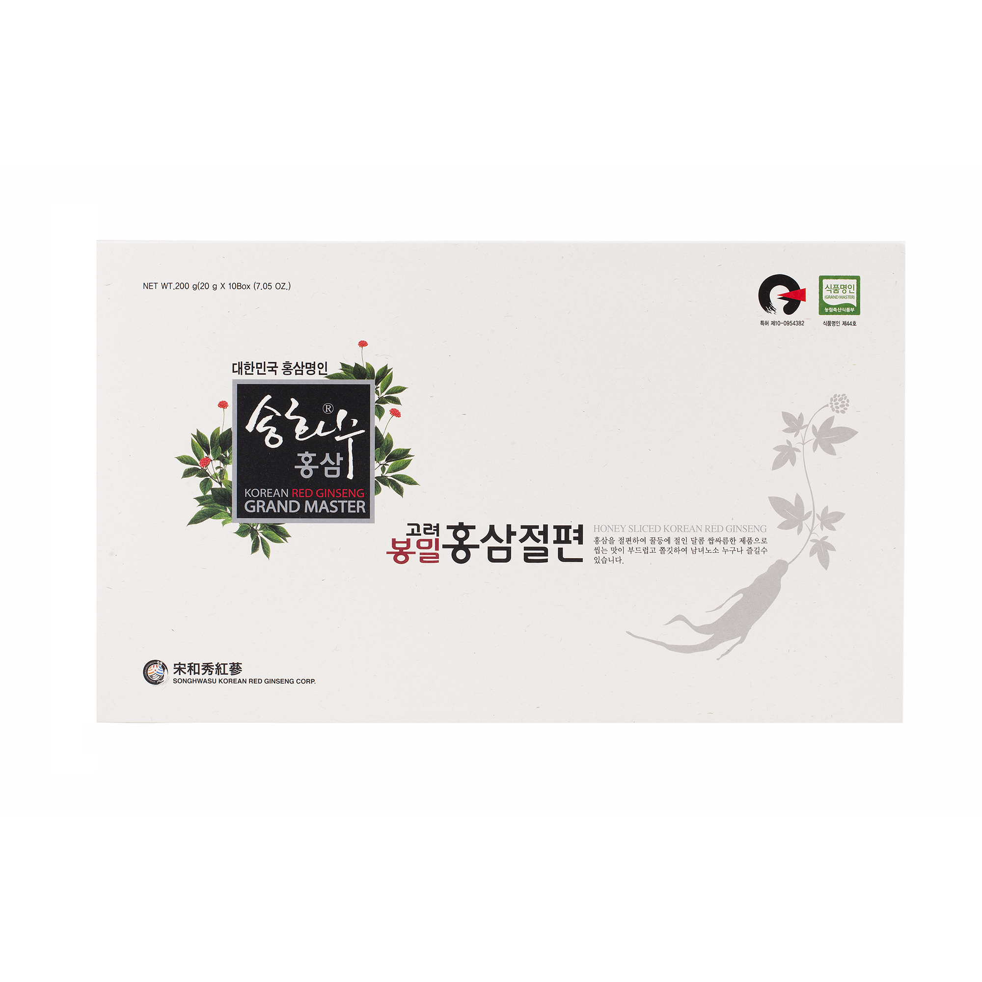 송화수 고려봉밀 홍삼절편 20g x 10개입