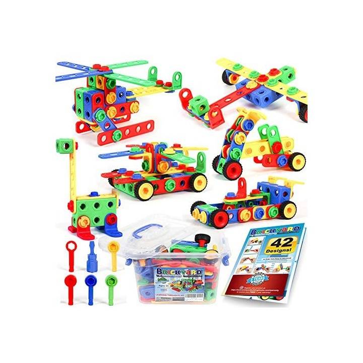 163 Piece STEM Toys Kit Educational Construction Engineering Building Blocks Learning Set for Ages - 네이버쇼핑