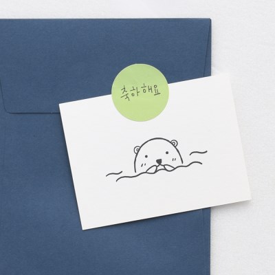 모노라이크 모노라이크 셔플 라운드 닷 스티커 6종 세트 L