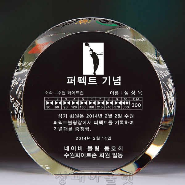 볼링 퍼펙트기념패 322548