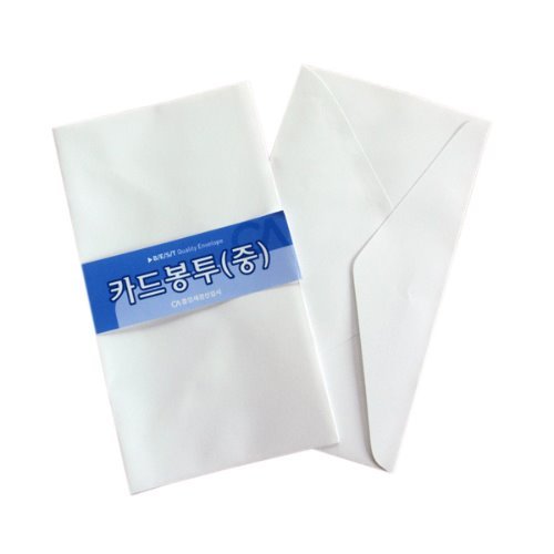 중앙세경 카드봉투 중 100매 100g 105x185mm 무지봉투