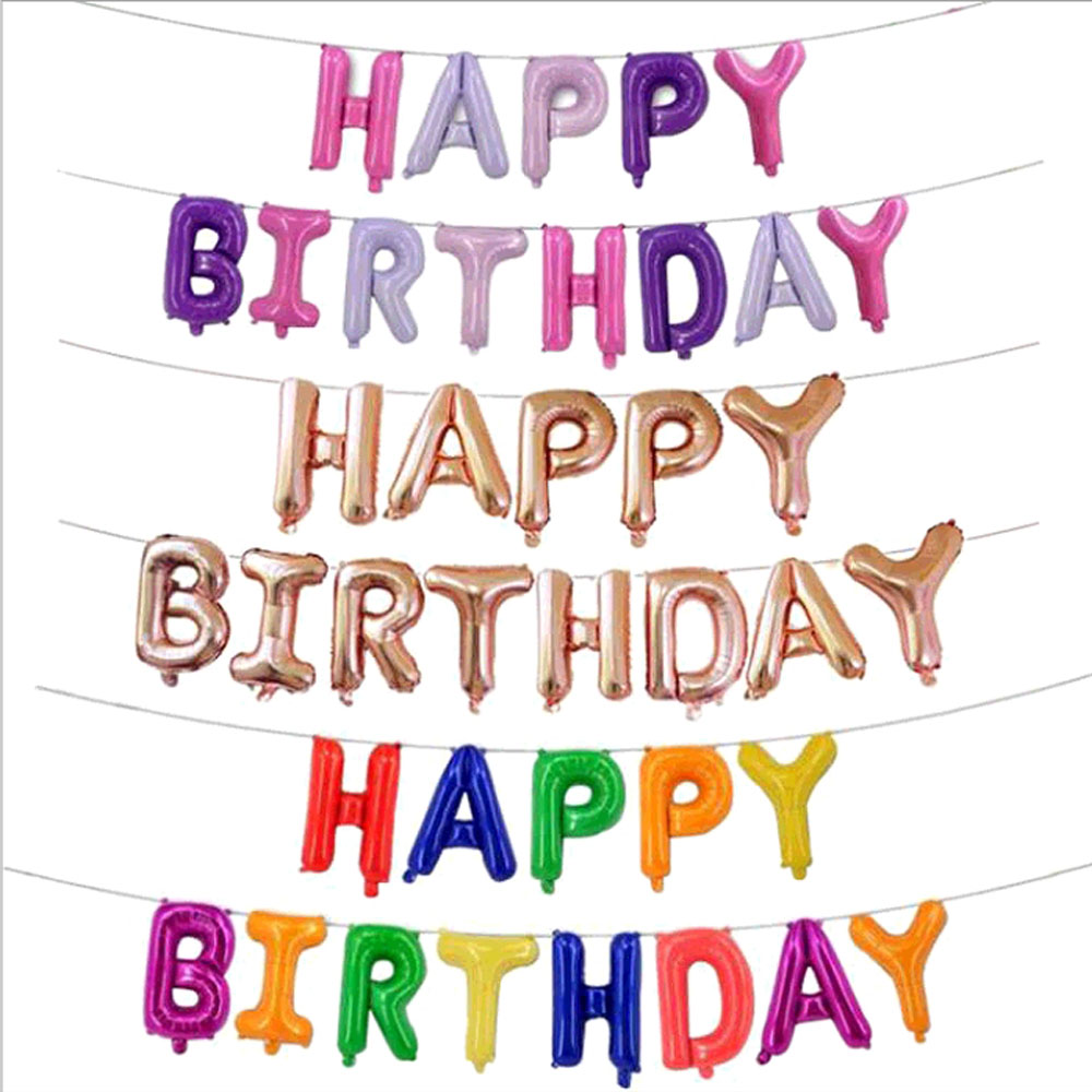 해피버스데이 생일축하 풍선 은박 필름 HAPPY BIRTHDAY