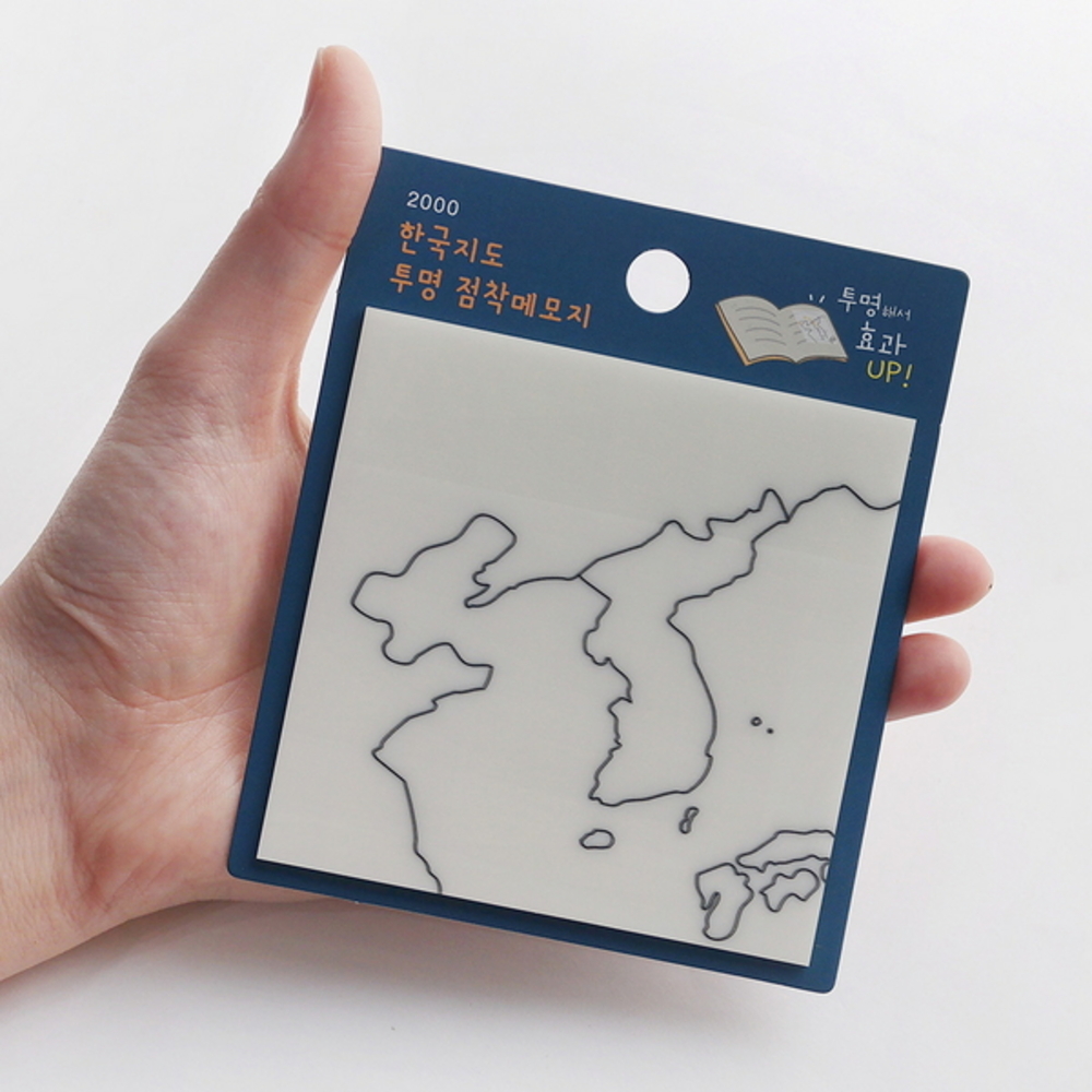 핑크풋 핑크풋 지도 투명 점착 메모지