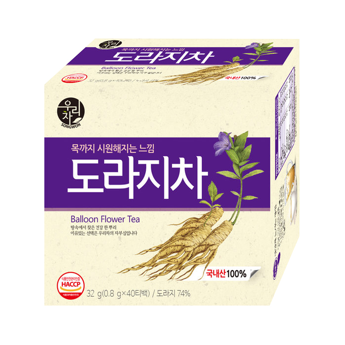 송원식품 우리차 도라지차 1.8g x 40개입