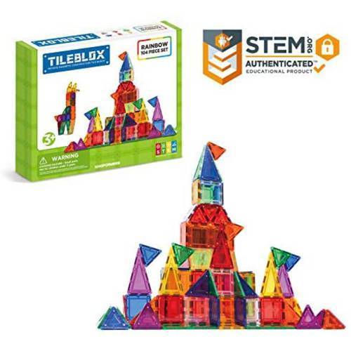 맥포머스 Magformers Tileblox 104pc Set Magnetic Building Blocks Educational Magnetic Tiles - 네이버쇼핑